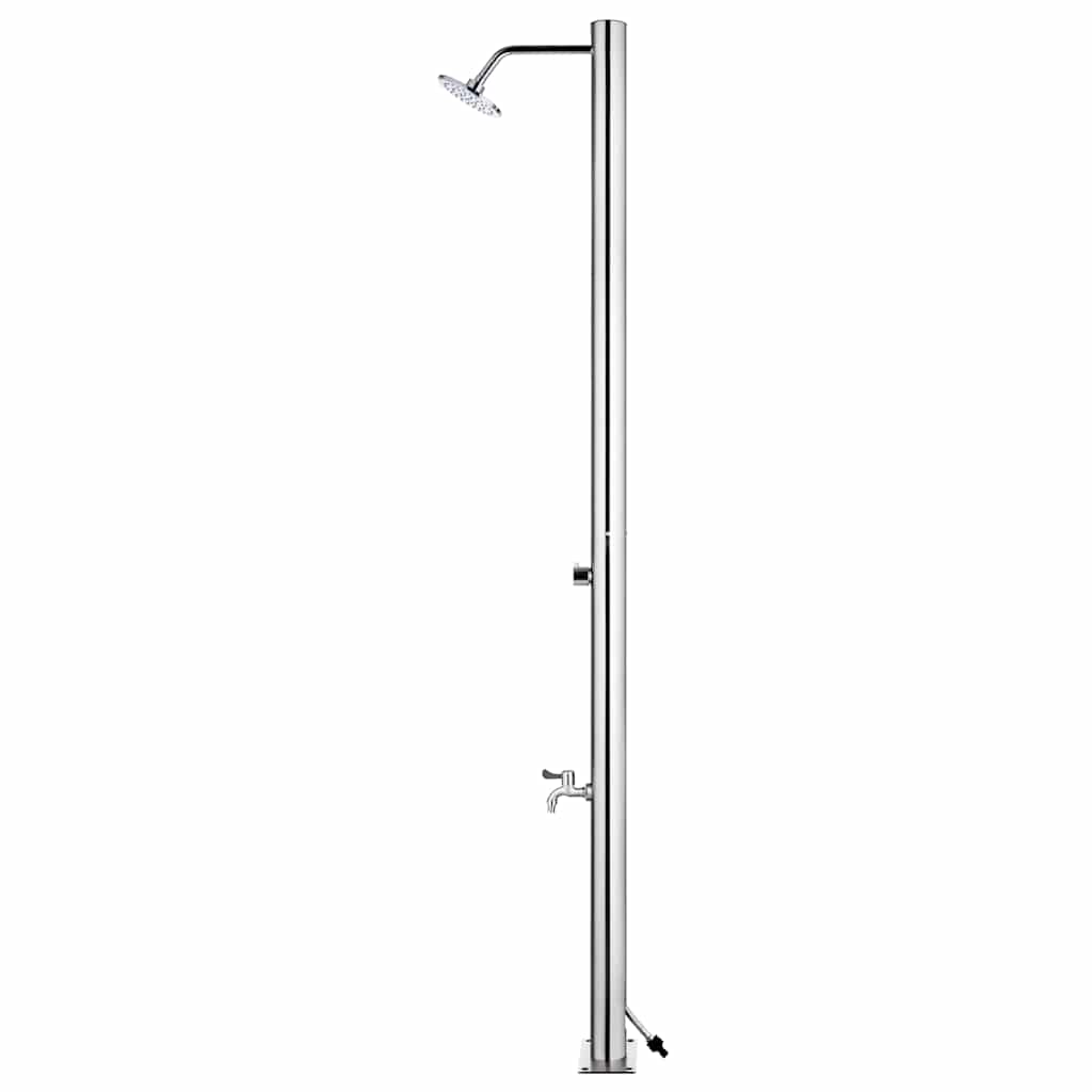 vidaXL Garden Shower 215 cm Stainless Steel 4