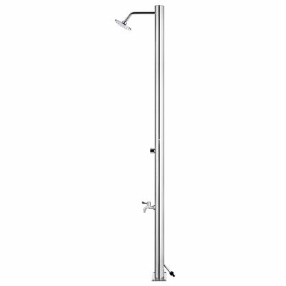 vidaXL Garden Shower 215 cm Stainless Steel 4