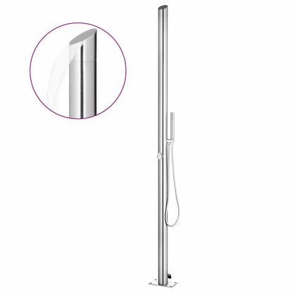 vidaXL Garden Shower | Brushed stainless steel | Stainless Steel 304 1
