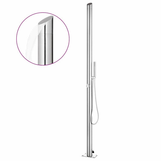vidaXL Garden Shower | Brushed stainless steel | Stainless Steel 304 1