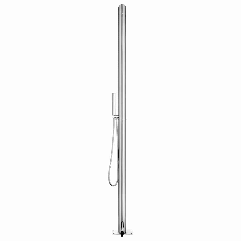 vidaXL Garden Shower | Brushed stainless steel | Stainless Steel 304 6