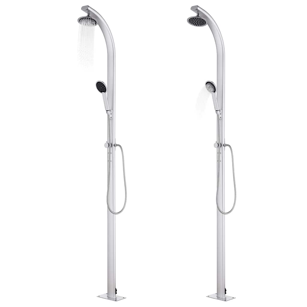 vidaXL Garden Shower 215 cm Aluminium 2