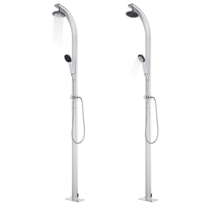 vidaXL Garden Shower 215 cm Aluminium 2