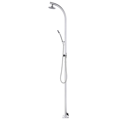 vidaXL Garden Shower 215 cm Aluminium 4