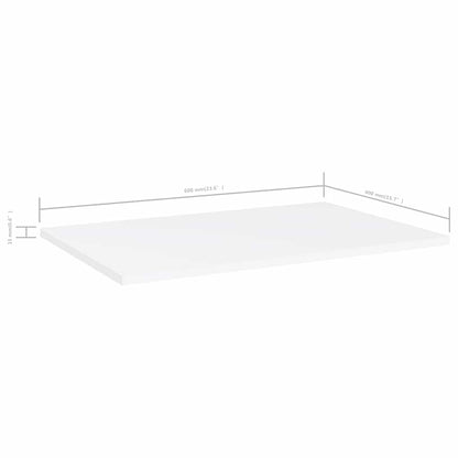 Bookshelf Boards 60x40x1.5 cm Engineered Wood 4 pcs White