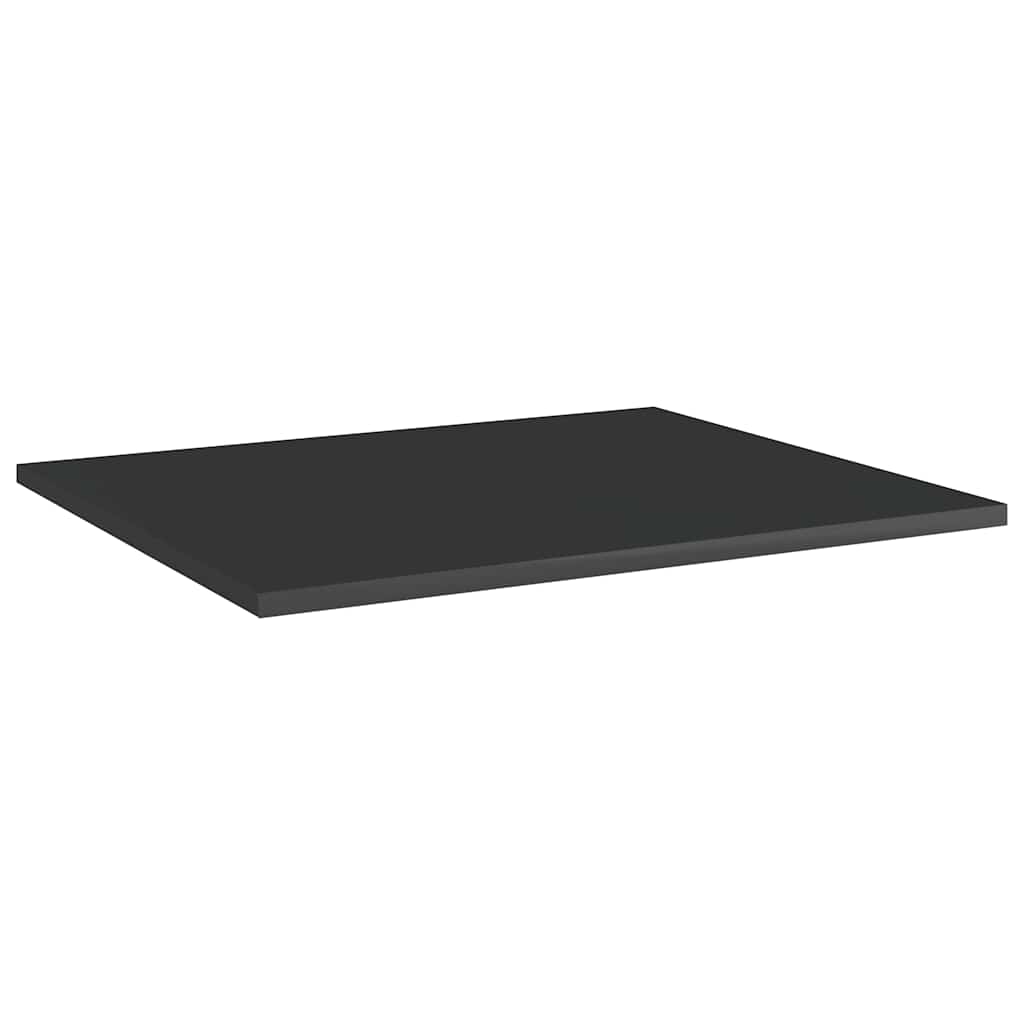 Bookshelf Boards 60x50x1.5 cm Engineered Wood 8 pcs High gloss black