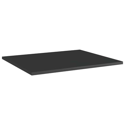 Bookshelf Boards 60x50x1.5 cm Engineered Wood 8 pcs High gloss black