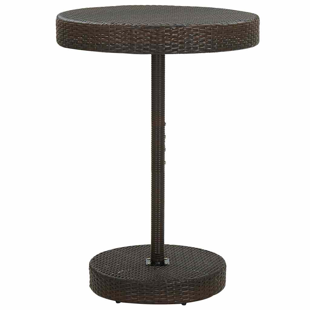 vidaXL 5 Piece Garden Bar Set Poly Rattan Brown 3