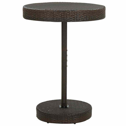 vidaXL 5 Piece Garden Bar Set Poly Rattan Brown 3