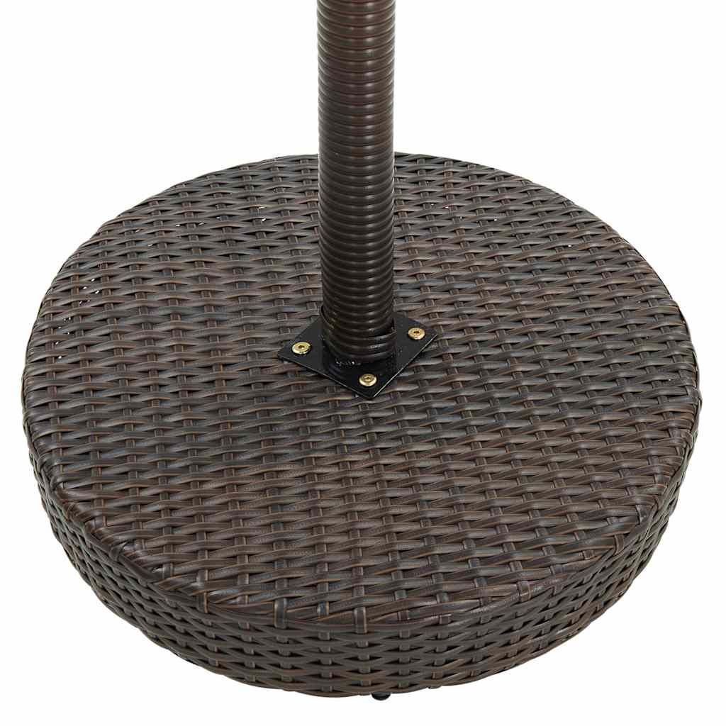 vidaXL 5 Piece Garden Bar Set Poly Rattan Brown 5