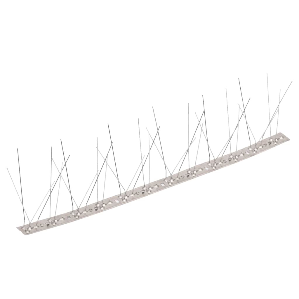 2-row Stainless Steel Bird & Pigeon Spikes Set of 6 20 m