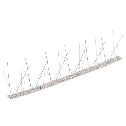 2-row Stainless Steel Bird & Pigeon Spikes Set of 6 20 m