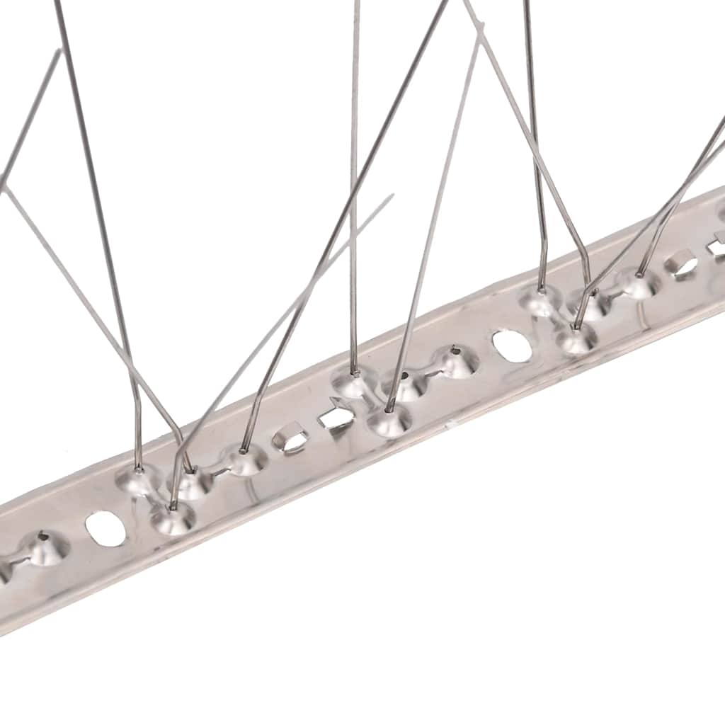 2-row Stainless Steel Bird & Pigeon Spikes Set of 6 20 m