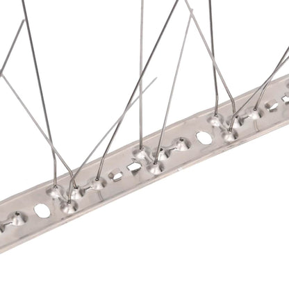 2-row Stainless Steel Bird & Pigeon Spikes Set of 6 20 m