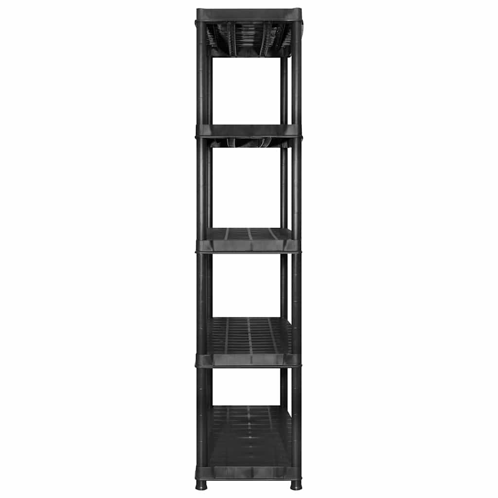 vidaXL Storage Shelf 5-Tier Black 340x40x185 cm Plastic 4