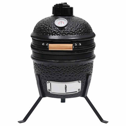 vidaXL 2-in-1 Kamado Barbecue Grill Smoker Ceramic 56 cm Black 3