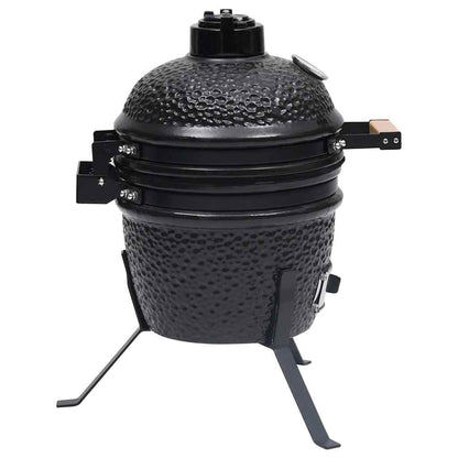 vidaXL 2-in-1 Kamado Barbecue Grill Smoker Ceramic 56 cm Black 5