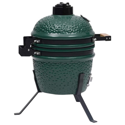 vidaXL 2-in-1 Kamado Barbecue Grill Smoker Ceramic 56 cm Green 5
