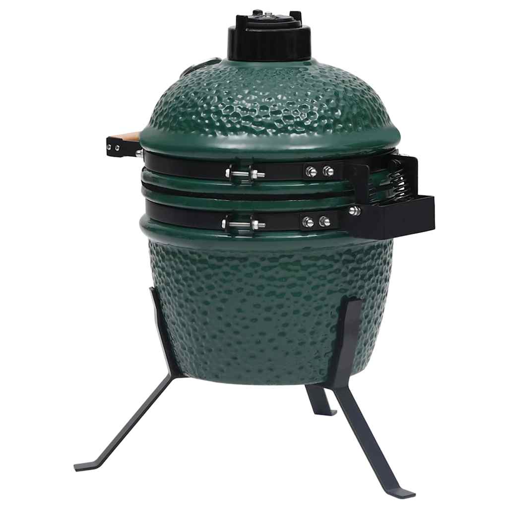 vidaXL 2-in-1 Kamado Barbecue Grill Smoker Ceramic 56 cm Green 6