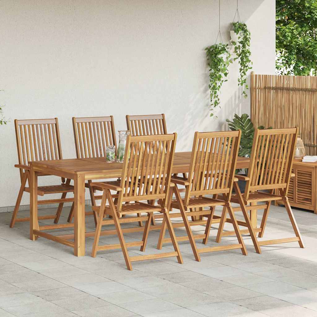 vidaXL Folding Chairs 6 pcs Solid Acacia Wood 2