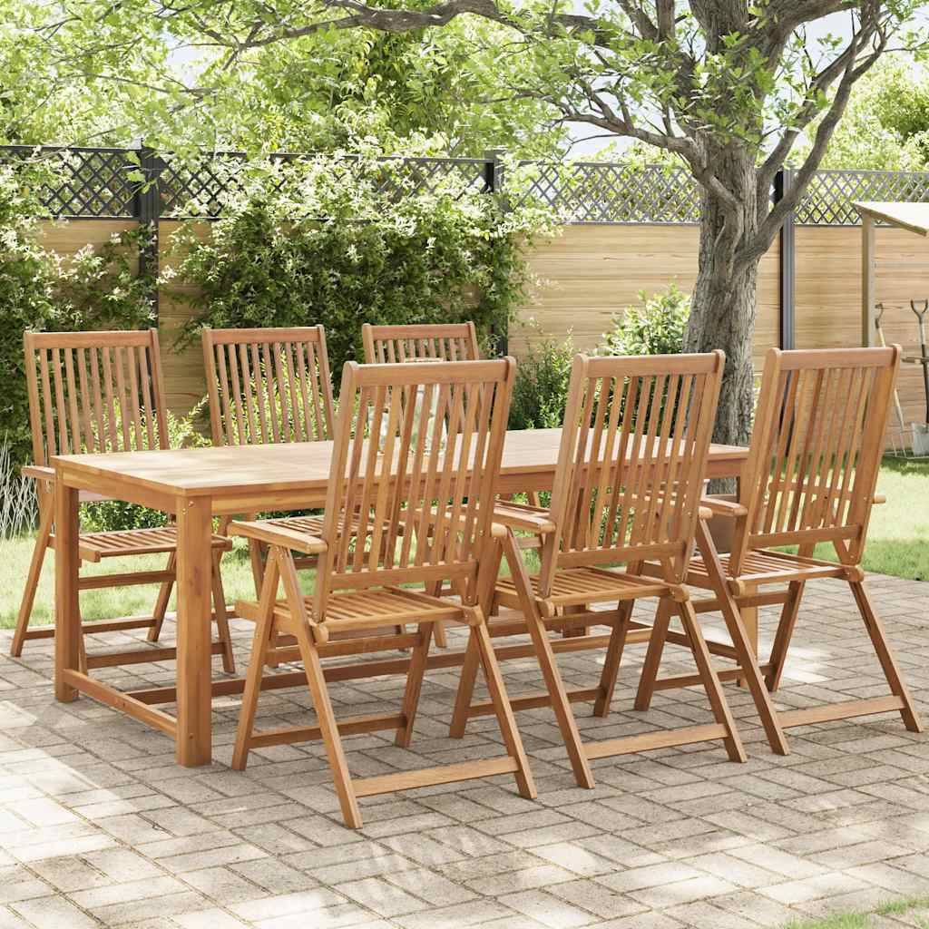 vidaXL Folding Chairs 6 pcs Solid Acacia Wood 3