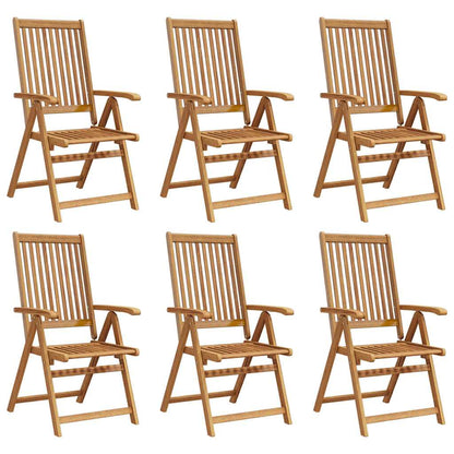 vidaXL Folding Chairs 6 pcs Solid Acacia Wood 5