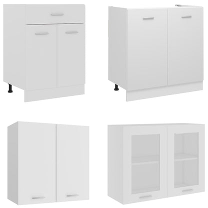 vidaXL 4 Piece Kitchen Cabinet Set "Lyon" White Engineered Wood 3