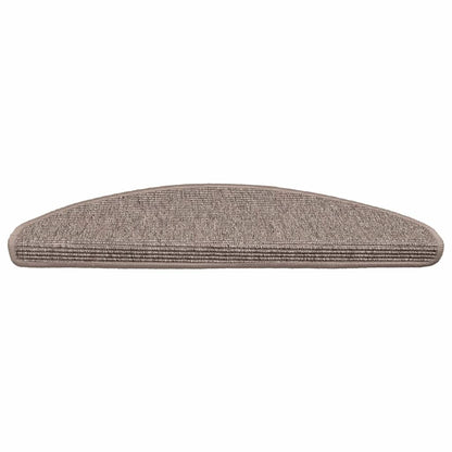 Stair Mats 15 pcs 65x21x4 cm Half Round Large Dark beige