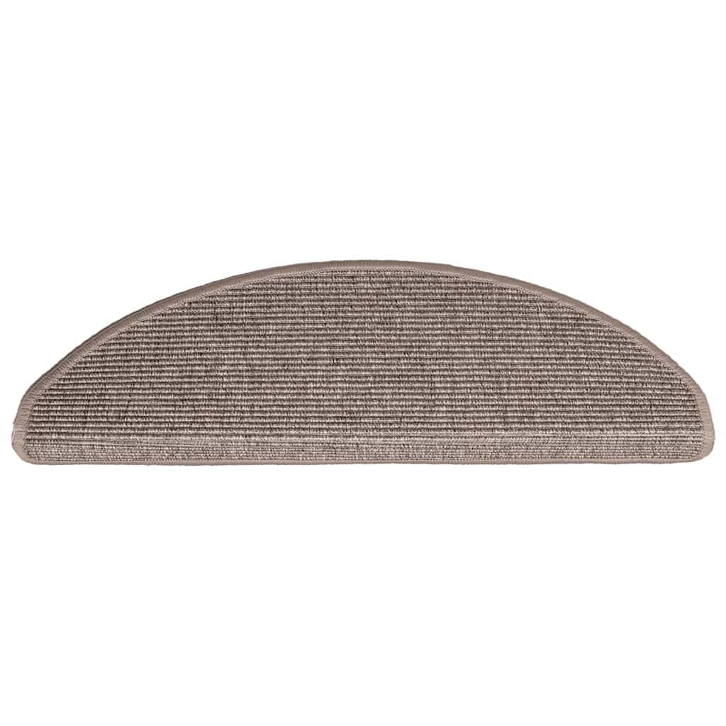 Stair Mats 15 pcs 65x21x4 cm Half Round Large Dark beige