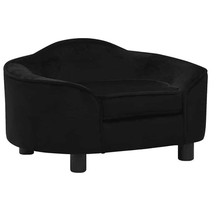 Dog Sofa 67x47x36 cm Plush Black