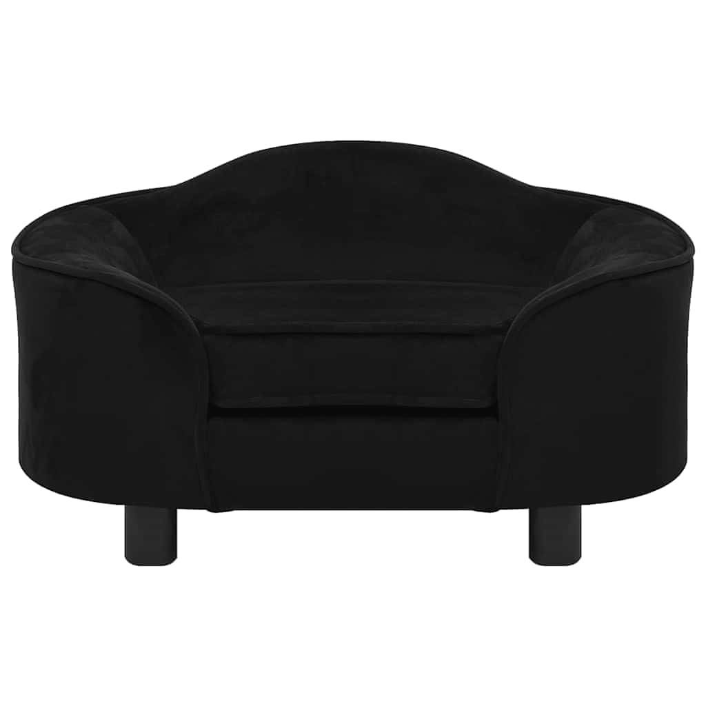 Dog Sofa 67x47x36 cm Plush Black
