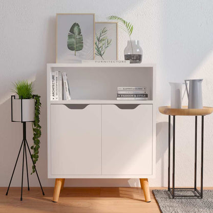Sideboard 60x30x72 cm Engineered Wood High gloss white