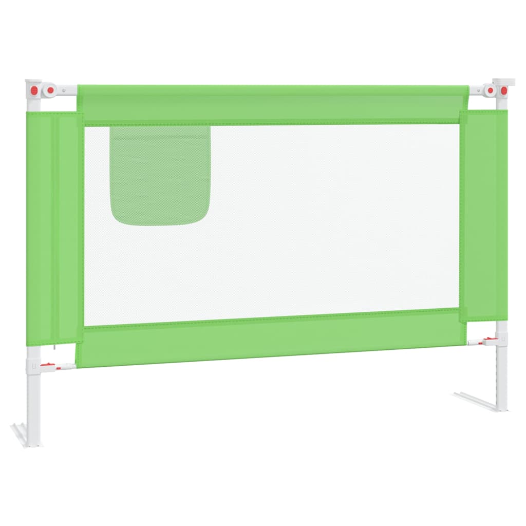 vidaXL Toddler Safety Bed Rail Green 100x25 cm Fabric 2