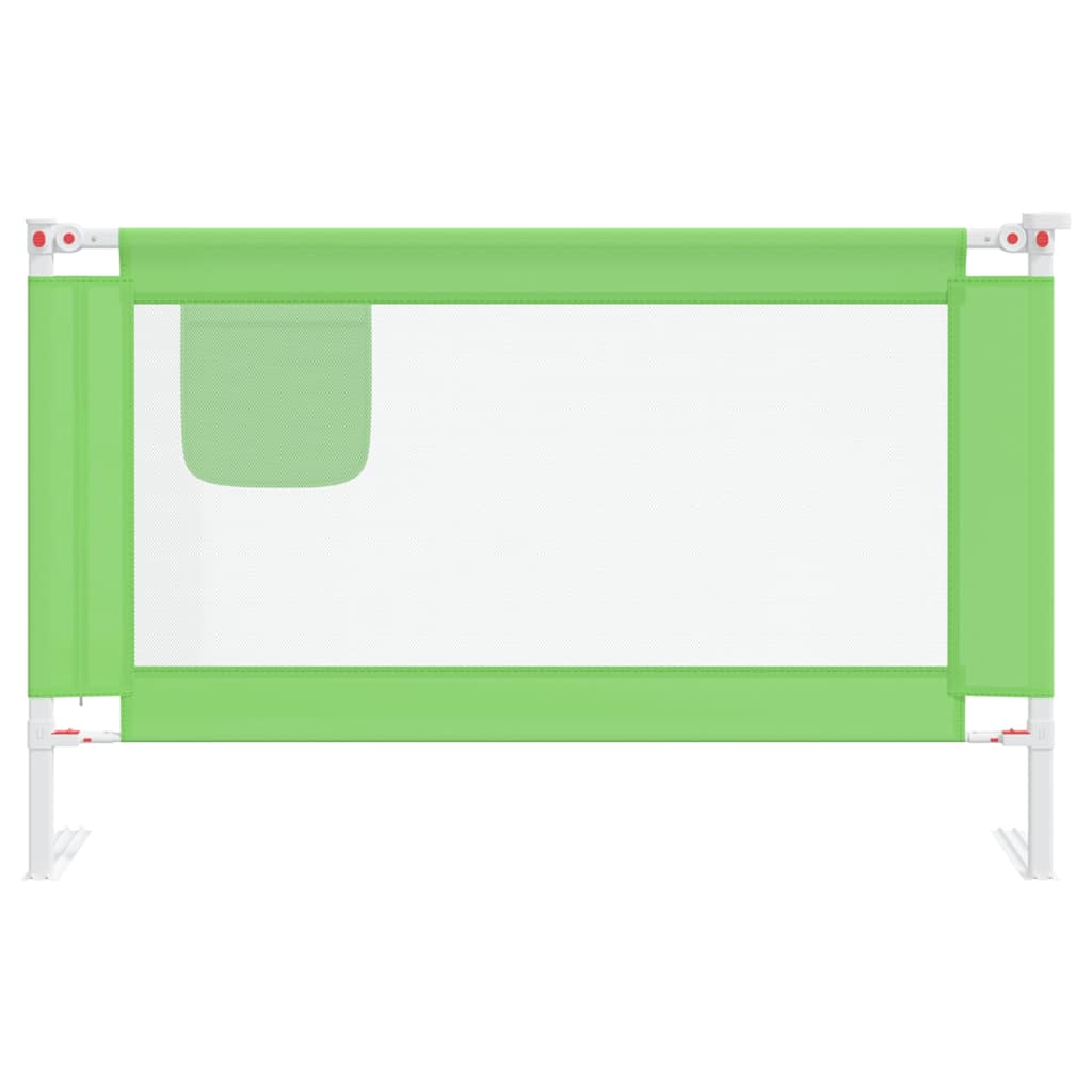 vidaXL Toddler Safety Bed Rail Green 120x25 cm Fabric 3