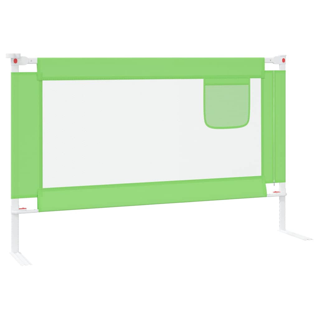 vidaXL Toddler Safety Bed Rail Green 120x25 cm Fabric 5