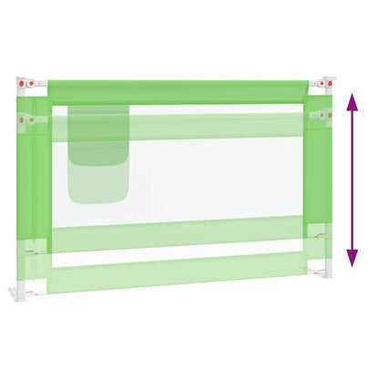 vidaXL Toddler Safety Bed Rail Green 120x25 cm Fabric 6