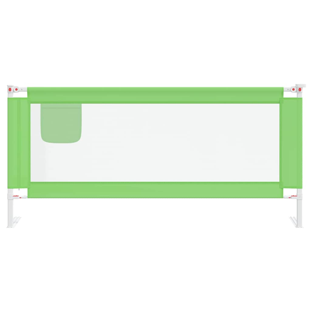 vidaXL Toddler Safety Bed Rail Green 200x25 cm Fabric 3