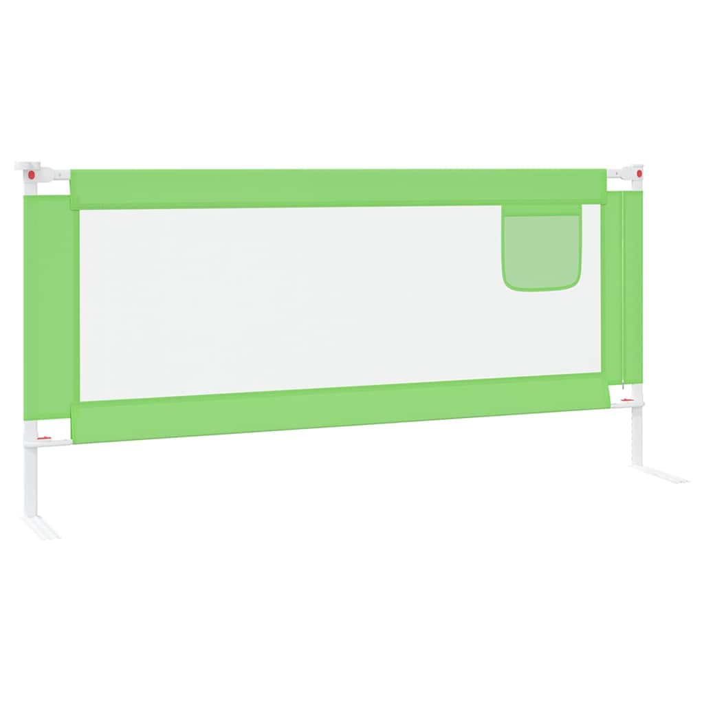 vidaXL Toddler Safety Bed Rail Green 200x25 cm Fabric 5