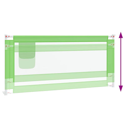 vidaXL Toddler Safety Bed Rail Green 200x25 cm Fabric 6