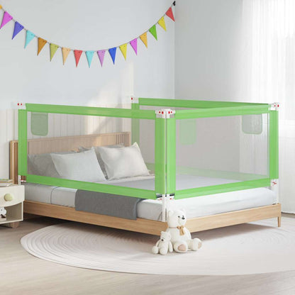 vidaXL Toddler Safety Bed Rail Green 200x25 cm Fabric 1