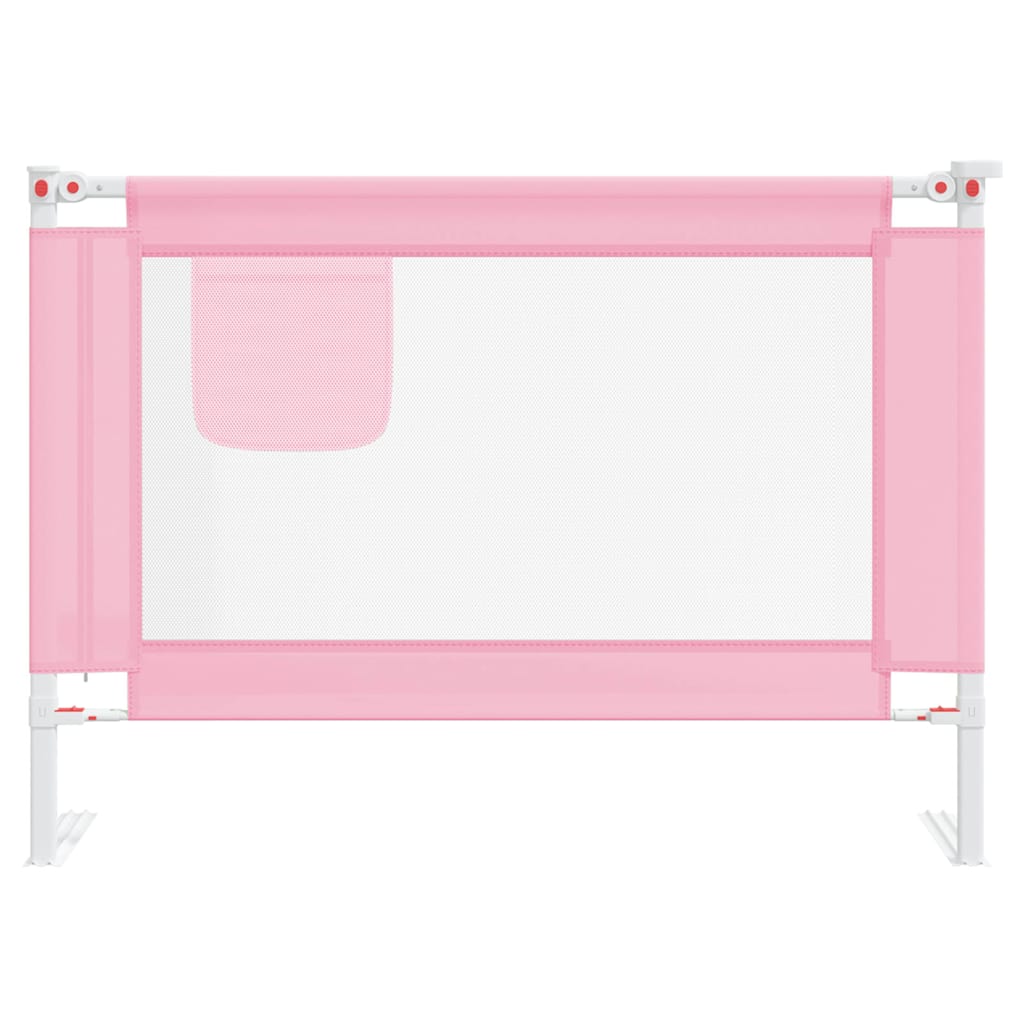 Toddler Safety Bed Rail Fabric Pink 90 x 25 cm