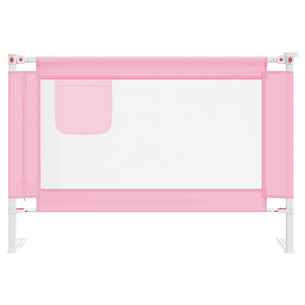 Toddler Safety Bed Rail Fabric Pink 100 x 25 cm