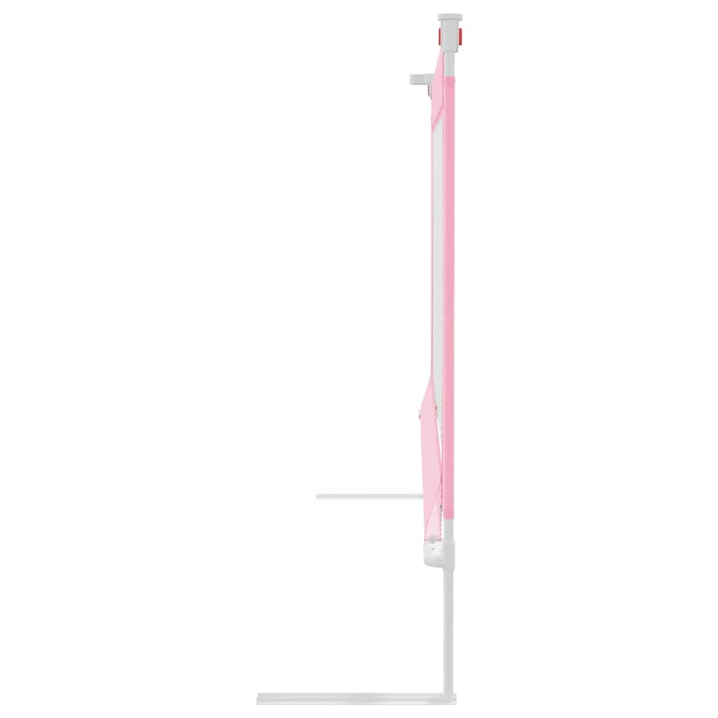 vidaXL Toddler Safety Bed Rail Pink 120x25 cm Fabric 4