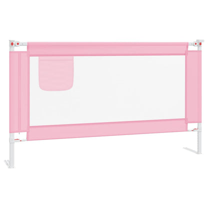 vidaXL Toddler Safety Bed Rail Pink 140x25 cm Fabric 2