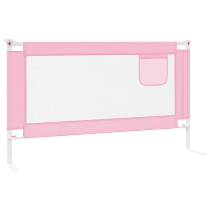 vidaXL Toddler Safety Bed Rail Pink 140x25 cm Fabric 5