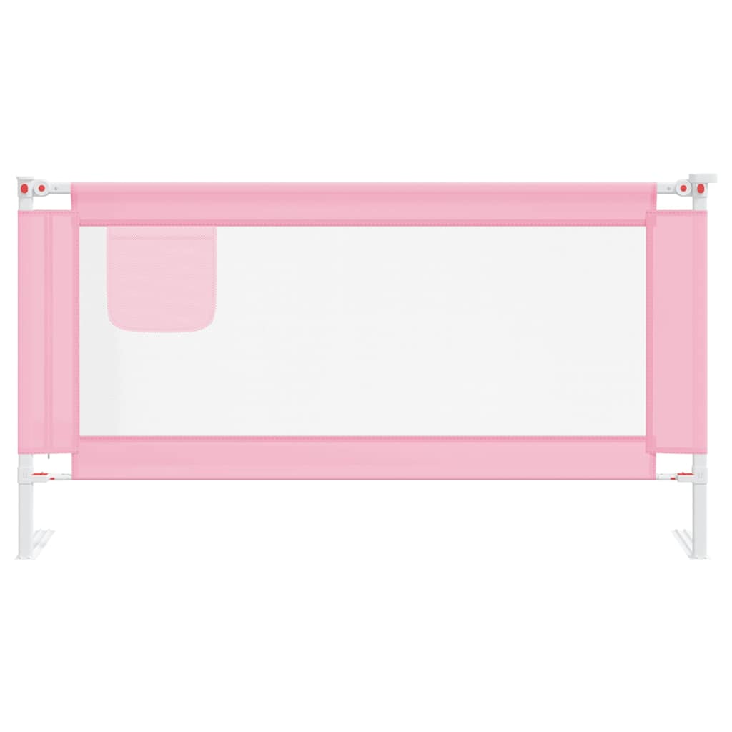 vidaXL Toddler Safety Bed Rail Pink 160x25 cm Fabric 3