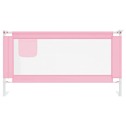 vidaXL Toddler Safety Bed Rail Pink 160x25 cm Fabric 3