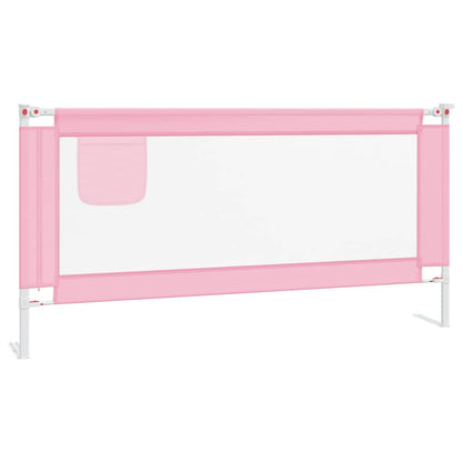 vidaXL Toddler Safety Bed Rail Pink 180x25 cm Fabric 2