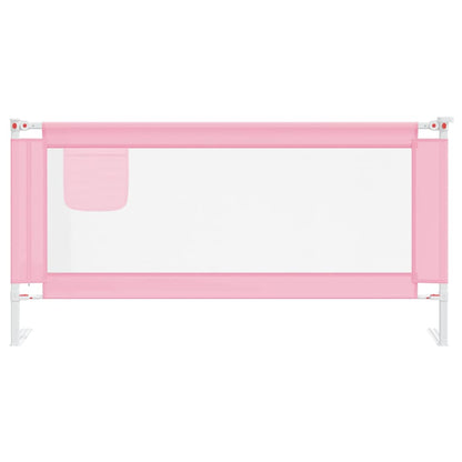 vidaXL Toddler Safety Bed Rail Pink 180x25 cm Fabric 3