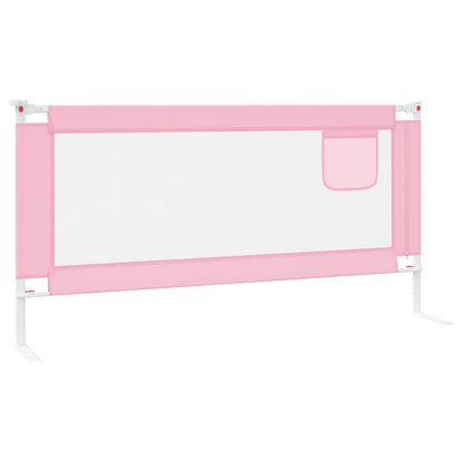 vidaXL Toddler Safety Bed Rail Pink 180x25 cm Fabric 5